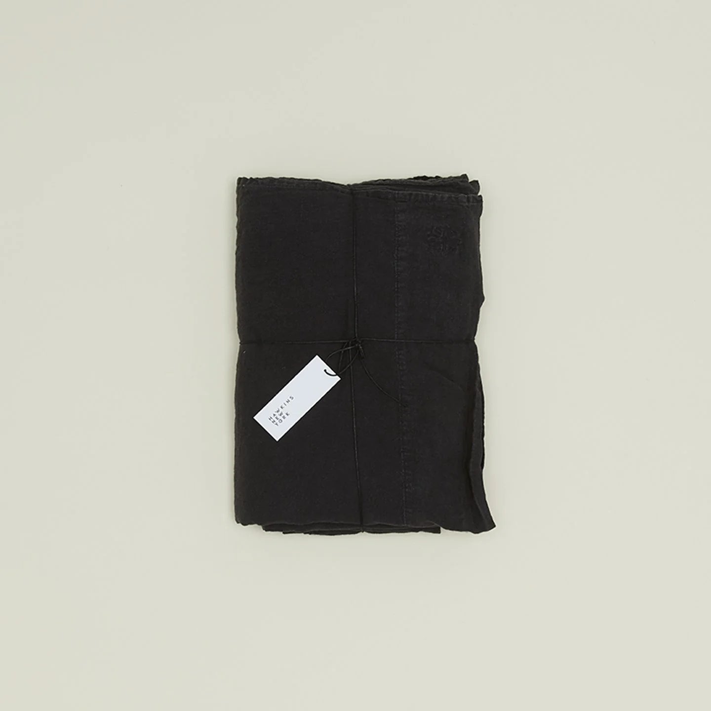 Hawkins New York Bedding Black Simple Linen Bedding - King Flat Sheet