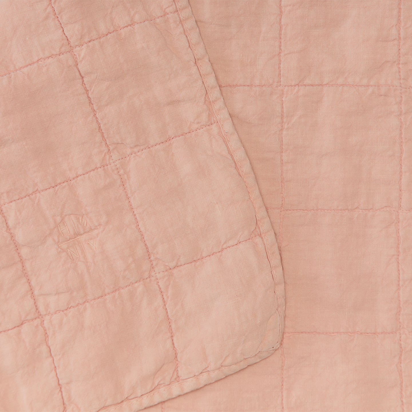 Hawkins New York Bedding Blush Simple Linen Quilt - King