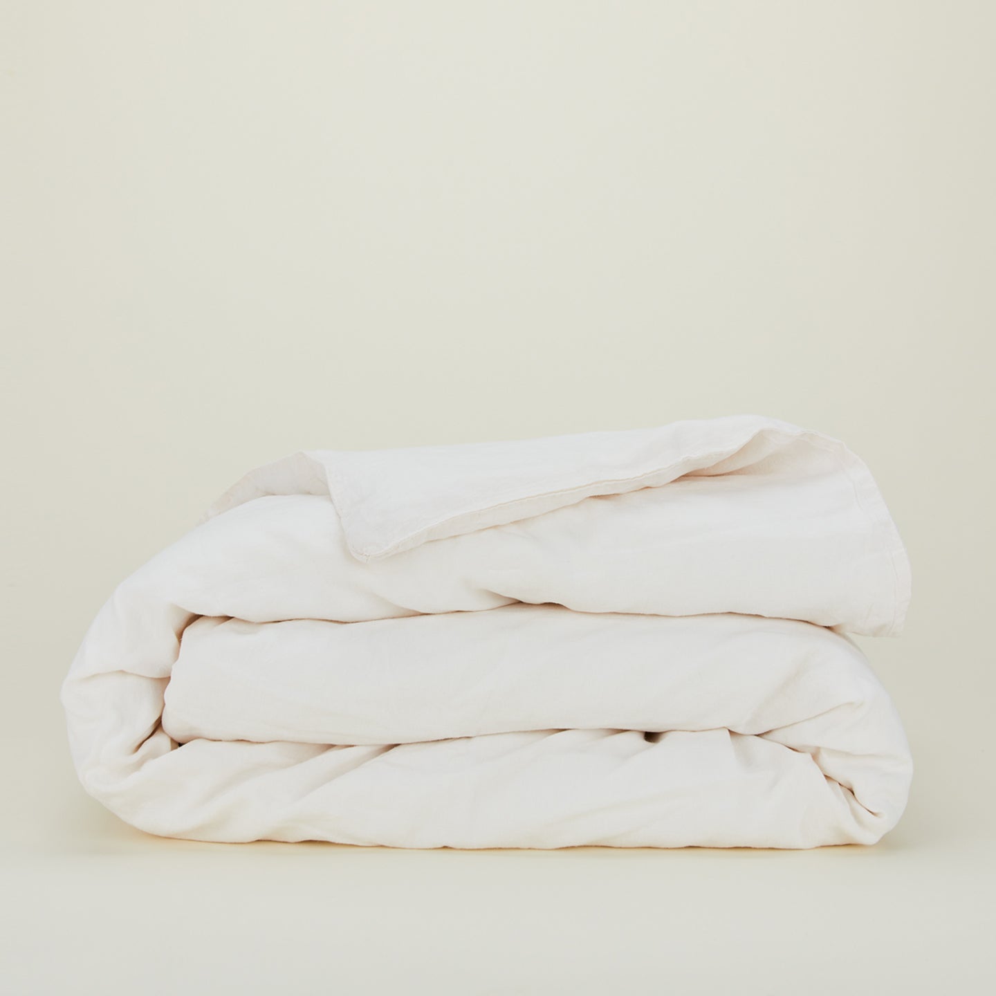 Hawkins New York Bedding Ivory Simple Linen Bedding - King Duvet Cover