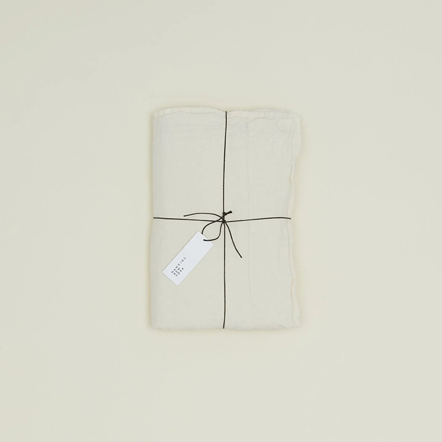 Hawkins New York Bedding Ivory Simple Linen Bedding - Queen Flat Sheet