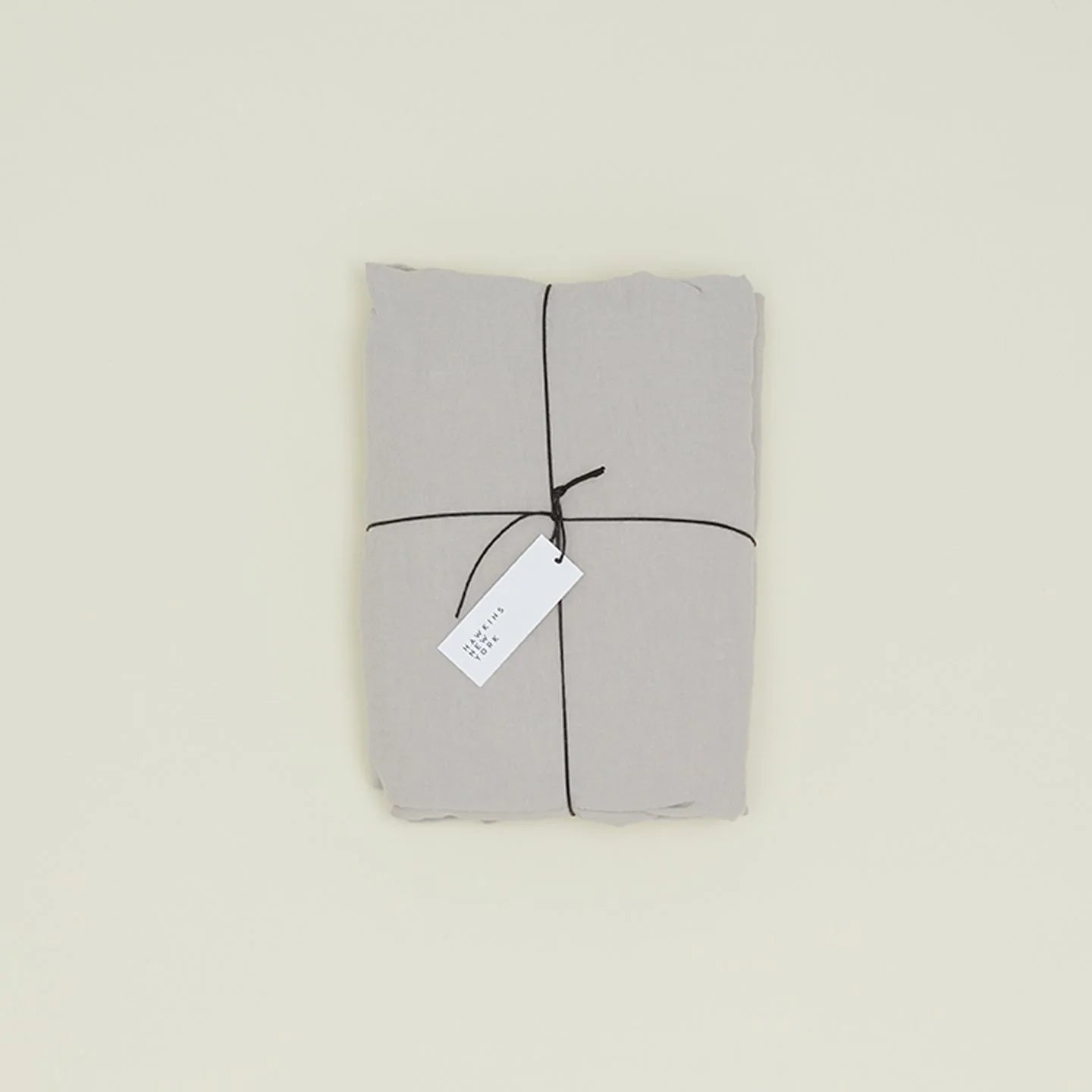 Hawkins New York Bedding Light Grey Simple Linen Bedding - Queen Flat Sheet