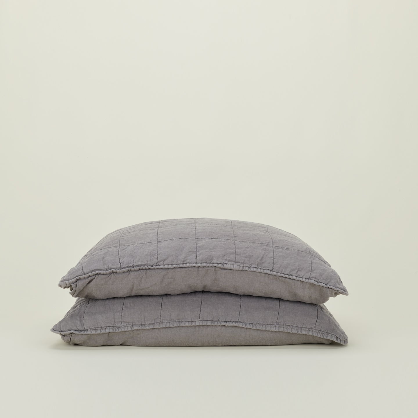 Hawkins New York Bedding Light Grey Simple Linen Euro Sham