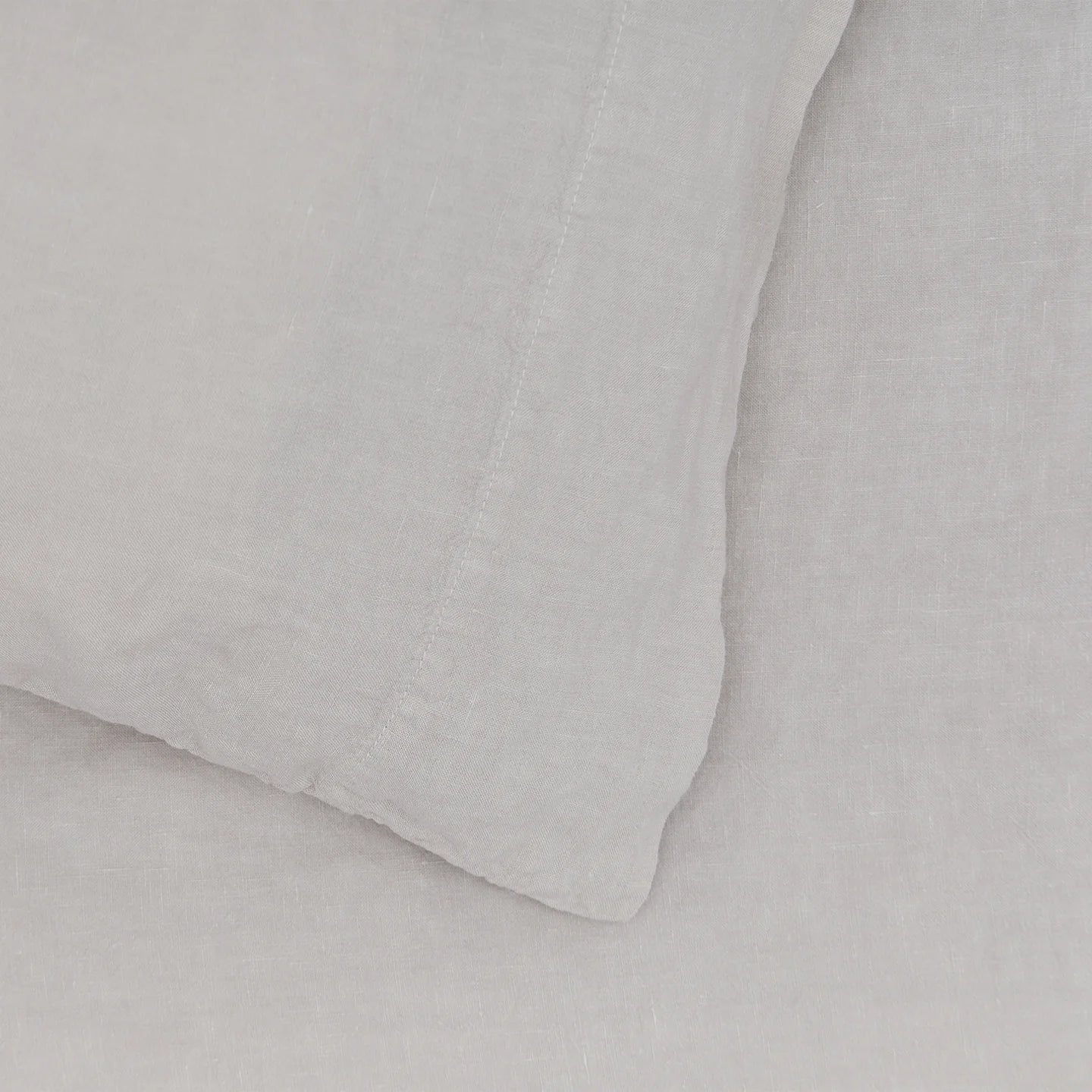 Hawkins New York Bedding Light Grey Simple Linen Pillowcases - King Pair