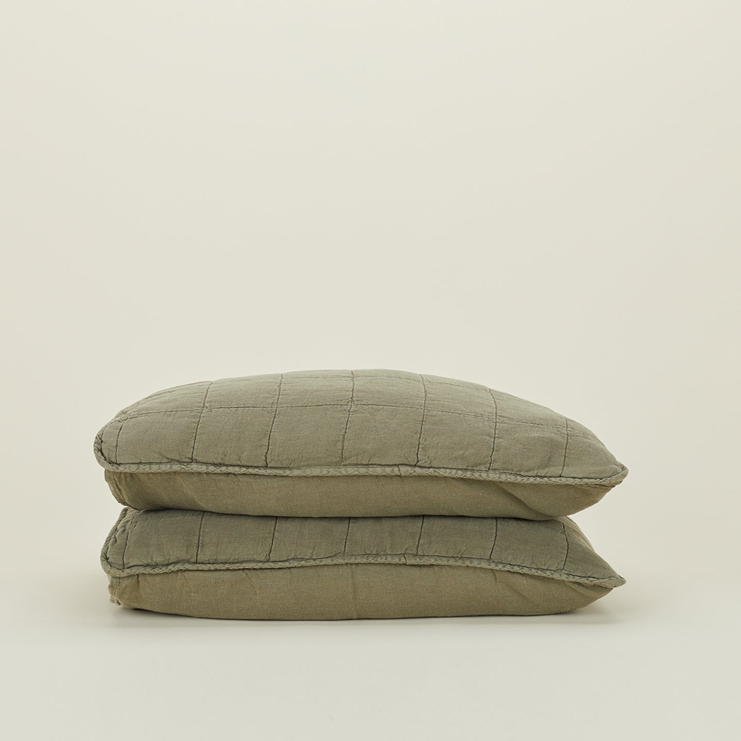 Hawkins New York Bedding Olive Simple Linen Euro Sham