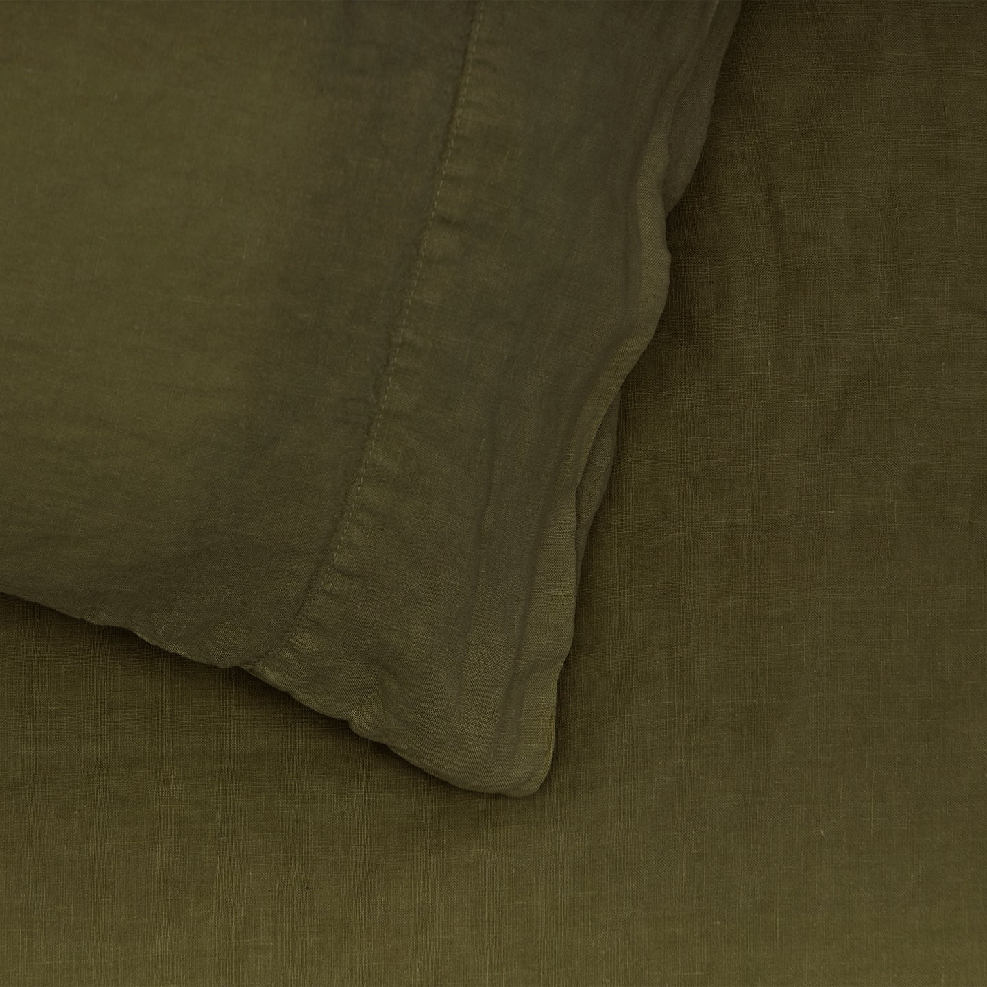 Hawkins New York Bedding Olive Simple Linen Pillowcases - King Pair
