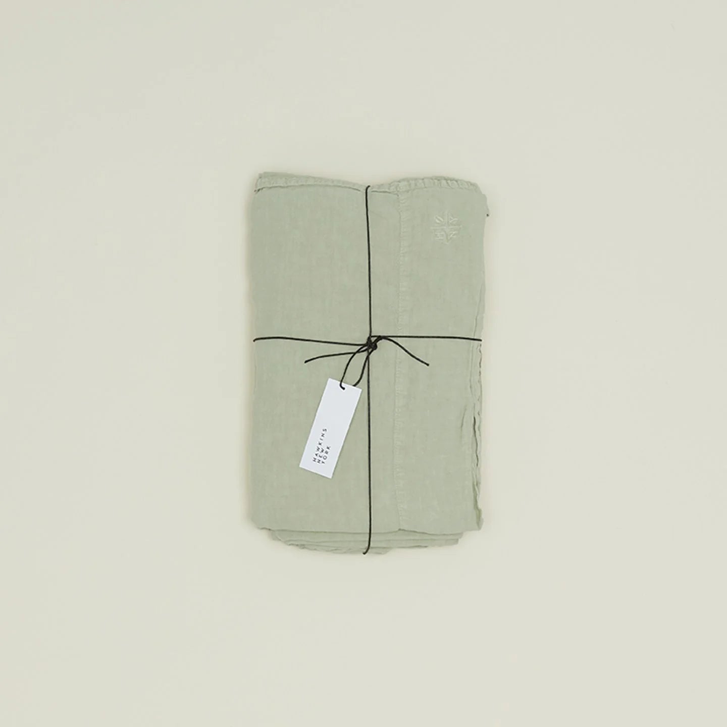 Hawkins New York Bedding Sage Simple Linen Bedding - Queen Flat Sheet