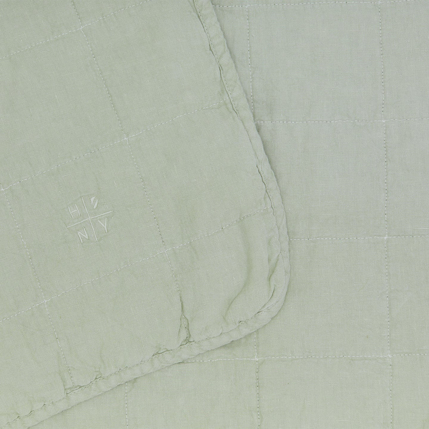 Hawkins New York Bedding Sage Simple Linen Quilt - King