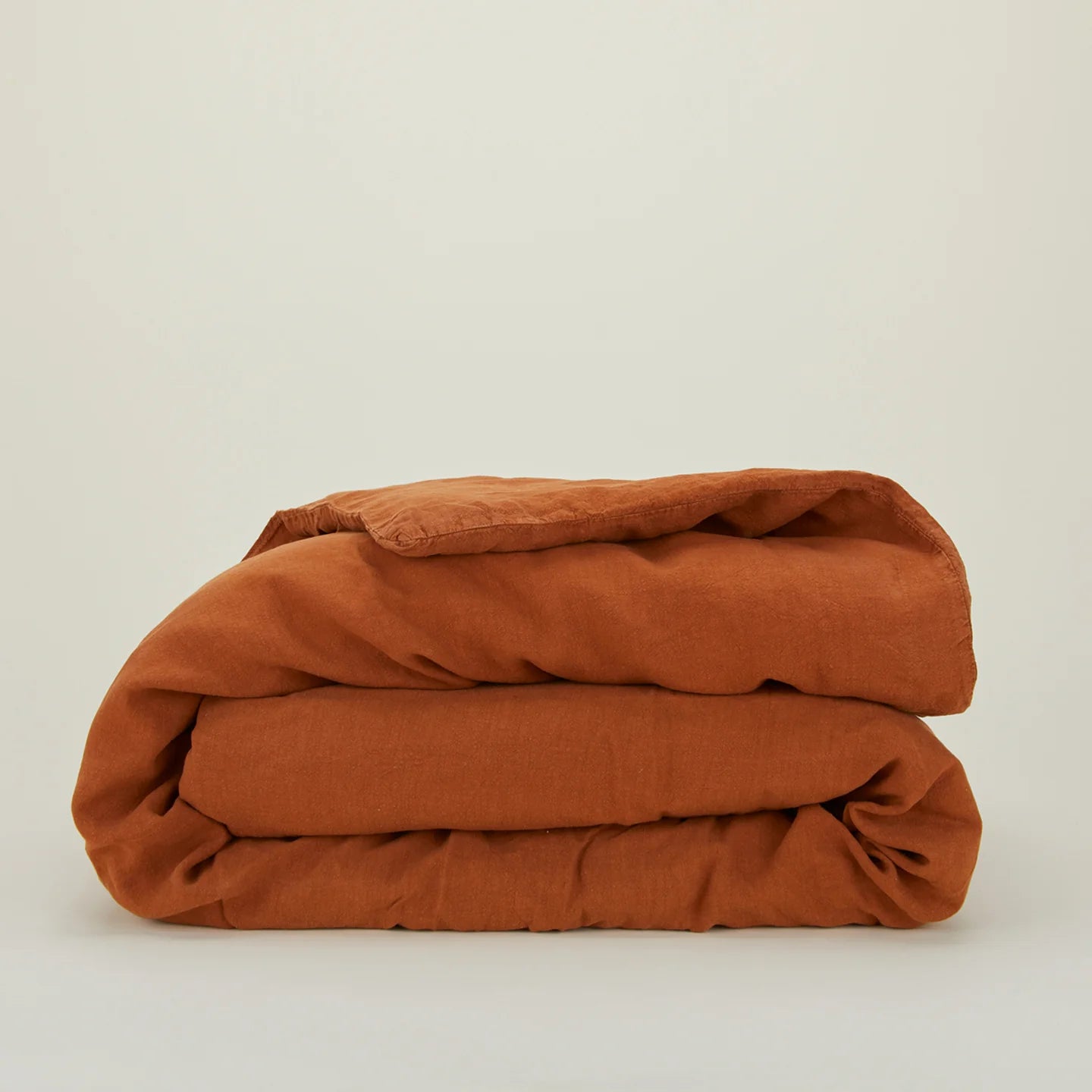 Hawkins New York Bedding Terracotta Simple Linen Quilt - Queen
