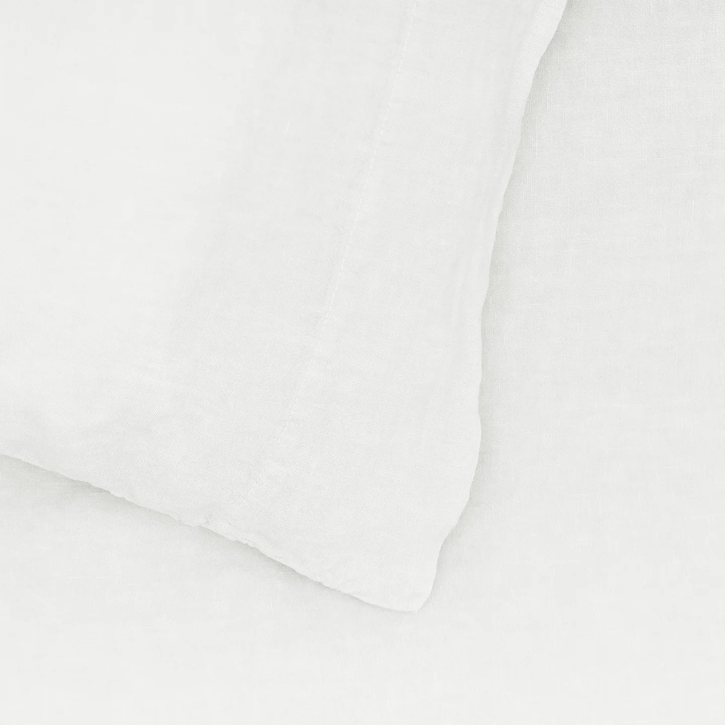 Hawkins New York Bedding White Simple Linen Pillowcases - King Pair