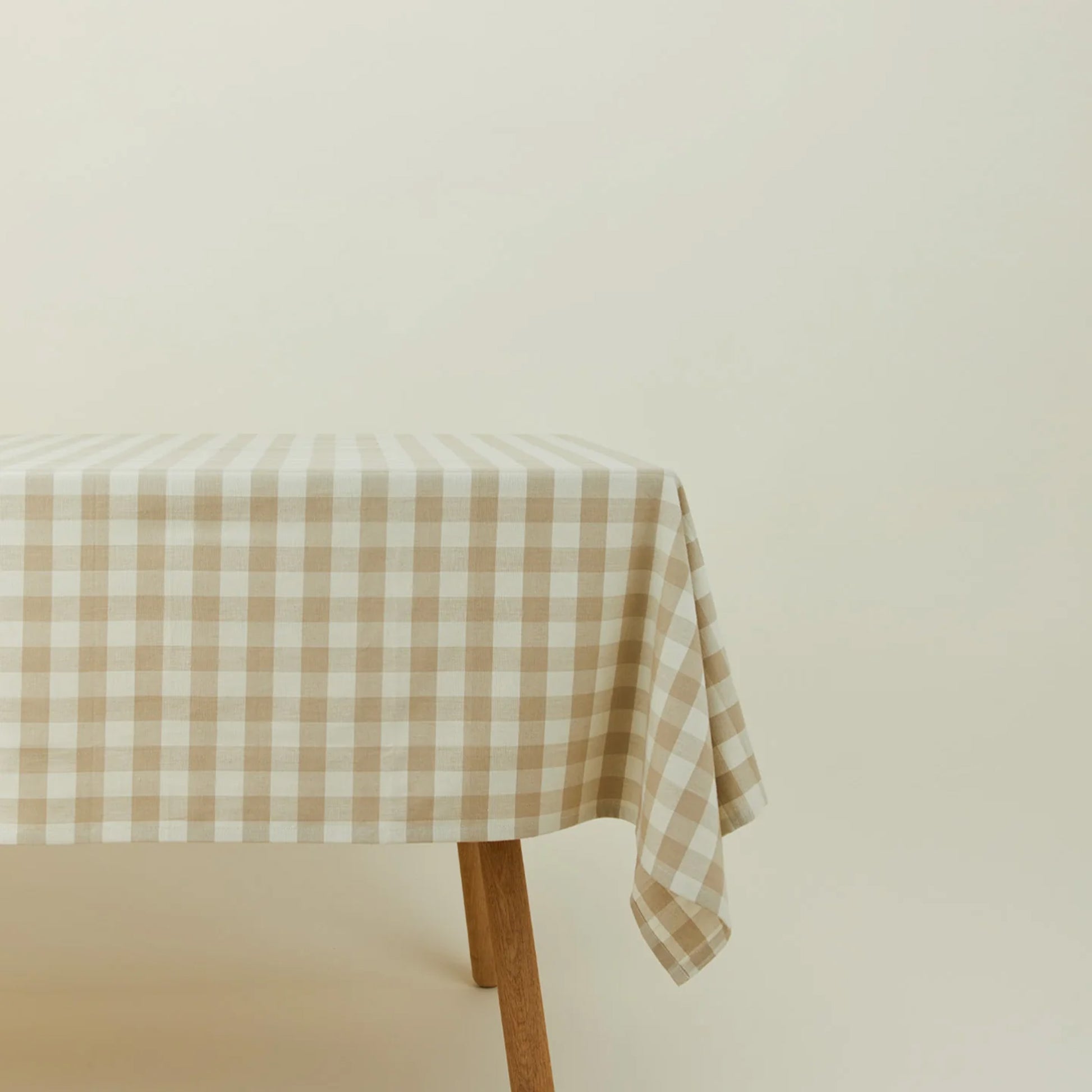Hawkins New York Kitchen Ivory/Flax / O/S Essential Gingham Tablecloth, Ivory/Flax