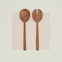 Hawkins New York Kitchen Walnut Hand Carved Wood Serving Set