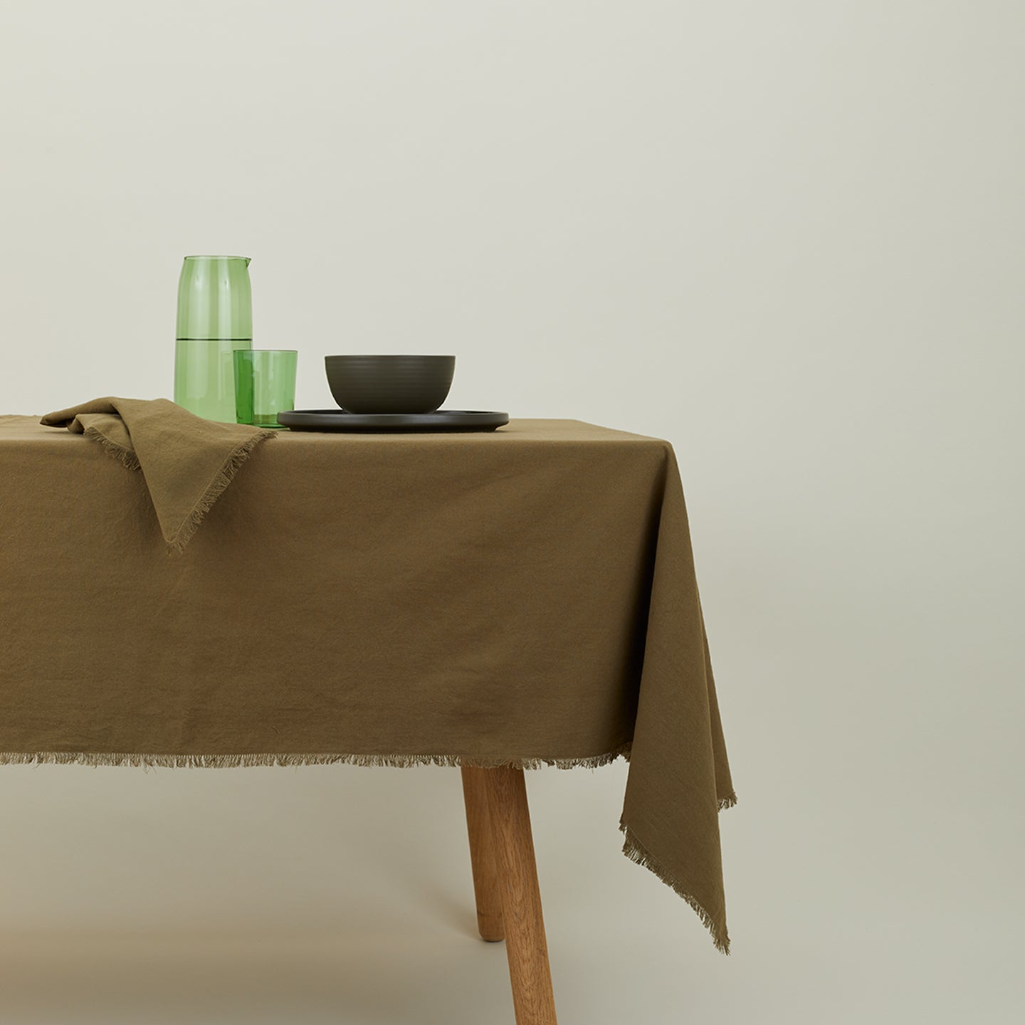 Hawkins New York PANTRY - Kitchen Essential Cotton Tablecloth, Olive