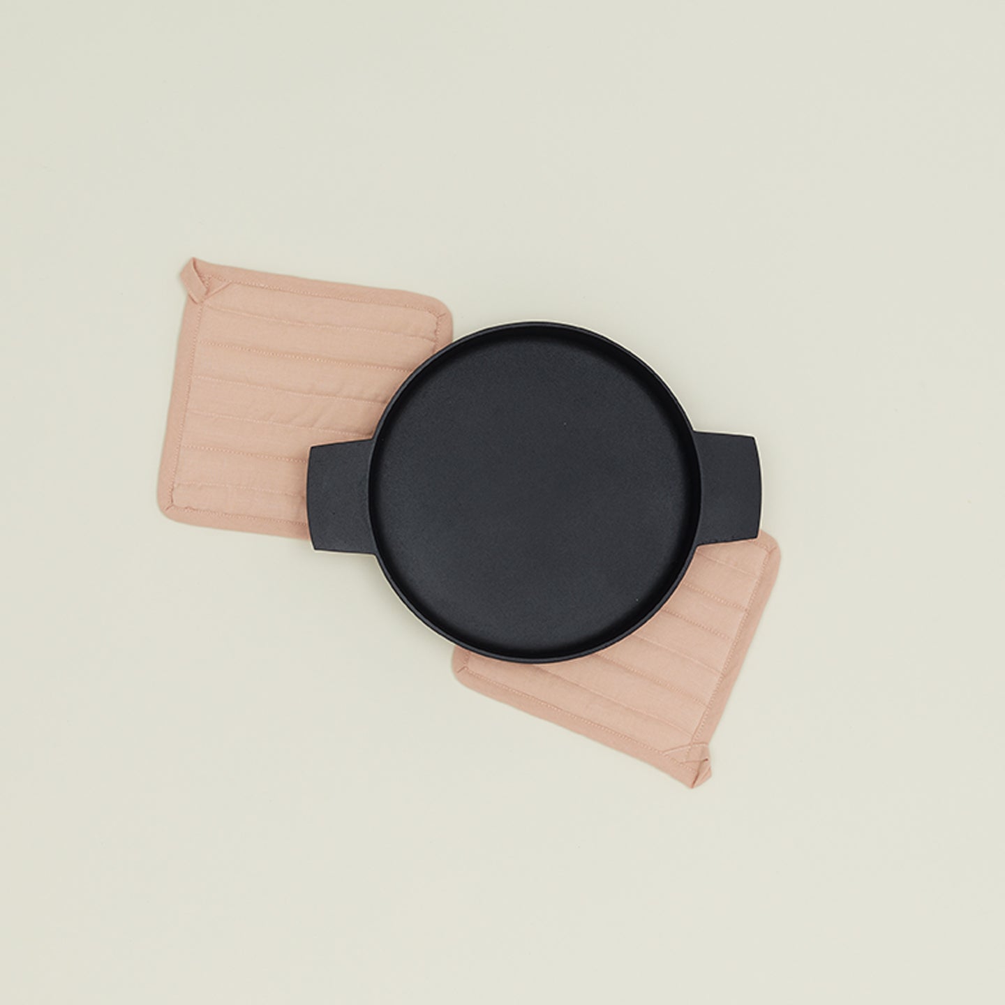 Hawkins New York PANTRY - Kitchen One Size Simple Linen Pot Holder (Set of 2), Blush