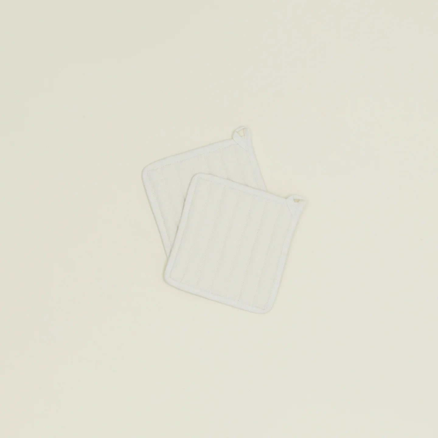 Hawkins New York PANTRY - Kitchen One Size Simple Linen Pot Holder (Set of 2), Ivory