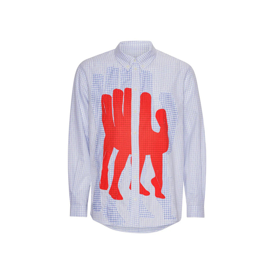Henrik Vibskov M Shirt White Blue Grid / S Block Shirt