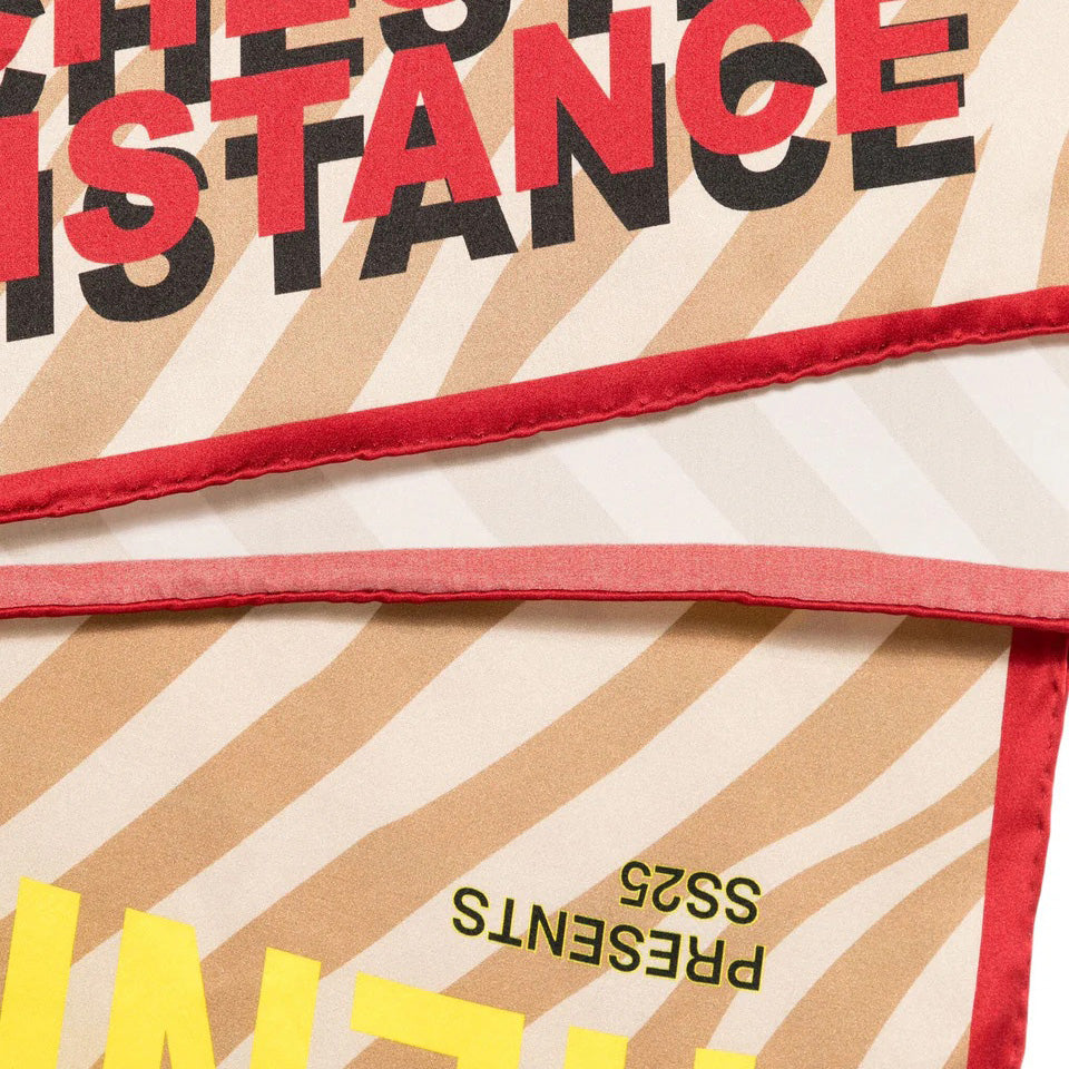 Henrik Vibskov Scarf Brown Yellow Soft Poster The Orchestra Silk Scarf