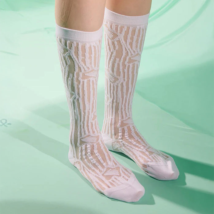 Henrik Vibskov W Socks off-white-daffodils Daffodils Transparent Socks Femme