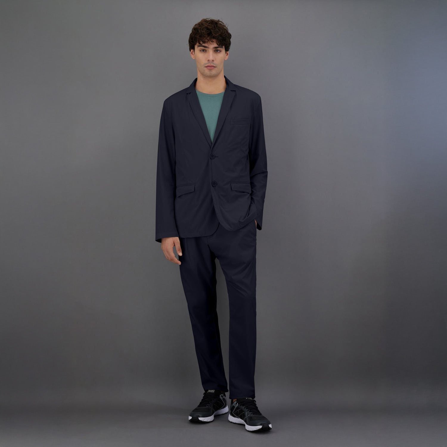 Herno M Blazer M Laminar Matte Finish Blazer, Navy