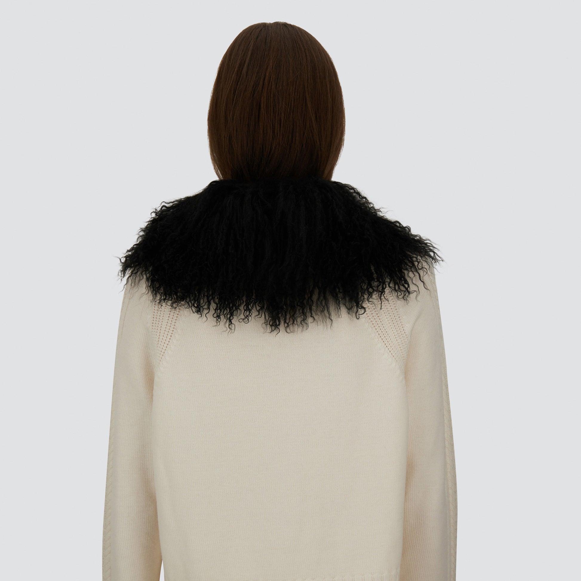 Herno Scarves Mongolian Collar - Nero