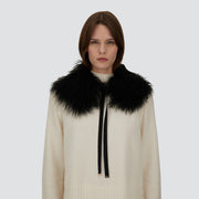 Herno Scarves Mongolian Collar - Nero