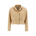 Herno W Blazer W Scuba Short Jacket Patch Pockets, Camel