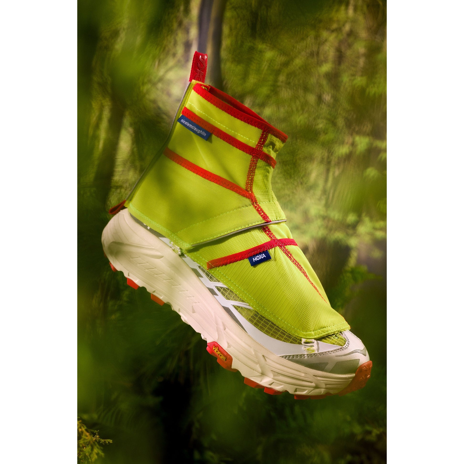 Hoka U Hiking Boots Mafate THREE2 Nicole McLaughlin, White/Neon Yellow