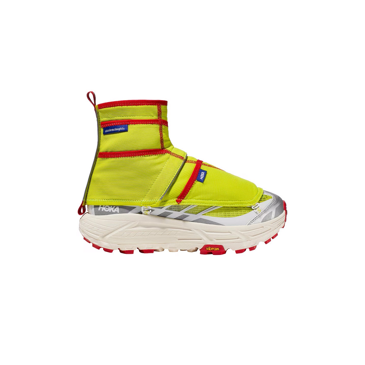 Hoka U Hiking Boots Mafate THREE2 Nicole McLaughlin, White/Neon Yellow