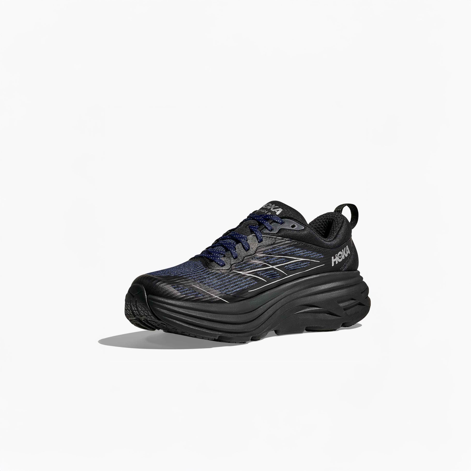 Hoka U Running shoes Bondi 8 Stealth Tech Caged, Midnight Blue/Black