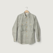 Jan Machenhauer M Jacket Zigja Jacket, Block Print Green Stripe