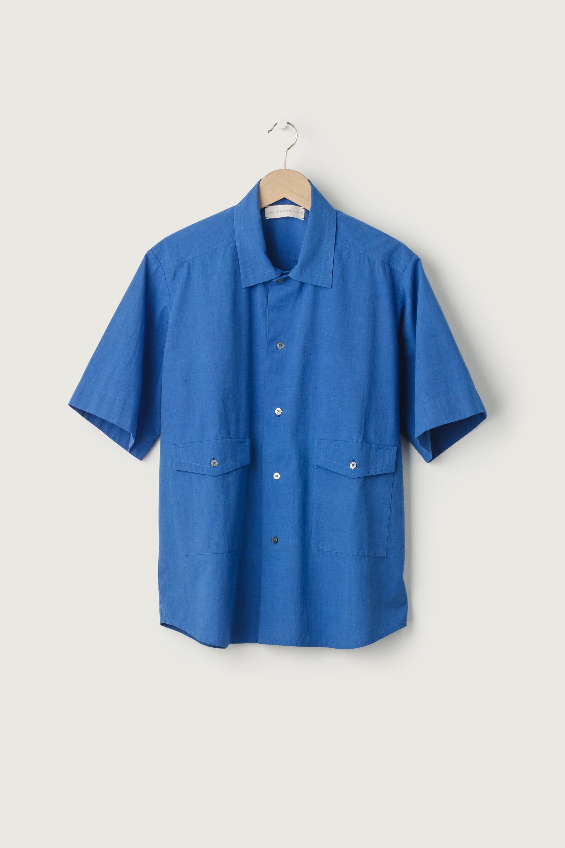 Jan Machenhauer M Shirt Zane Shirt Fil-A-Fil - Cornflower Blue
