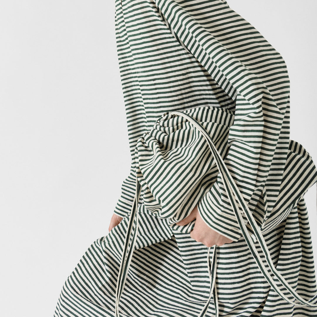 Jan Machenhauer U Bags S/M Shoulder Sack, Block Print Green Stripe