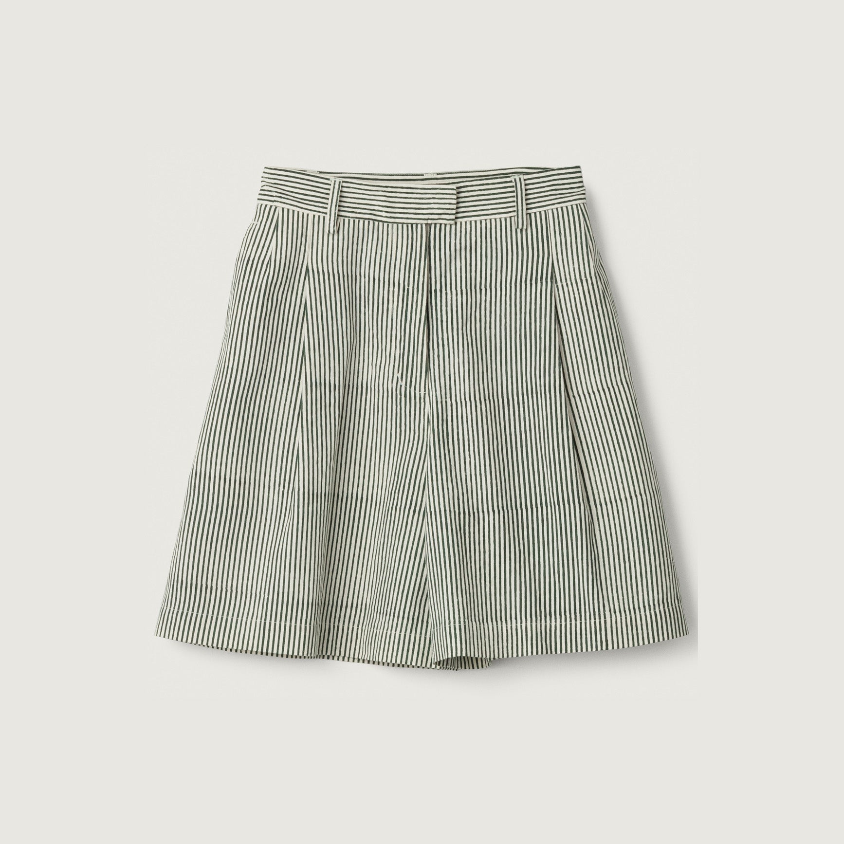 Jan Machenhauer W Shorts Marina Shorts, Block Print Green Stripe