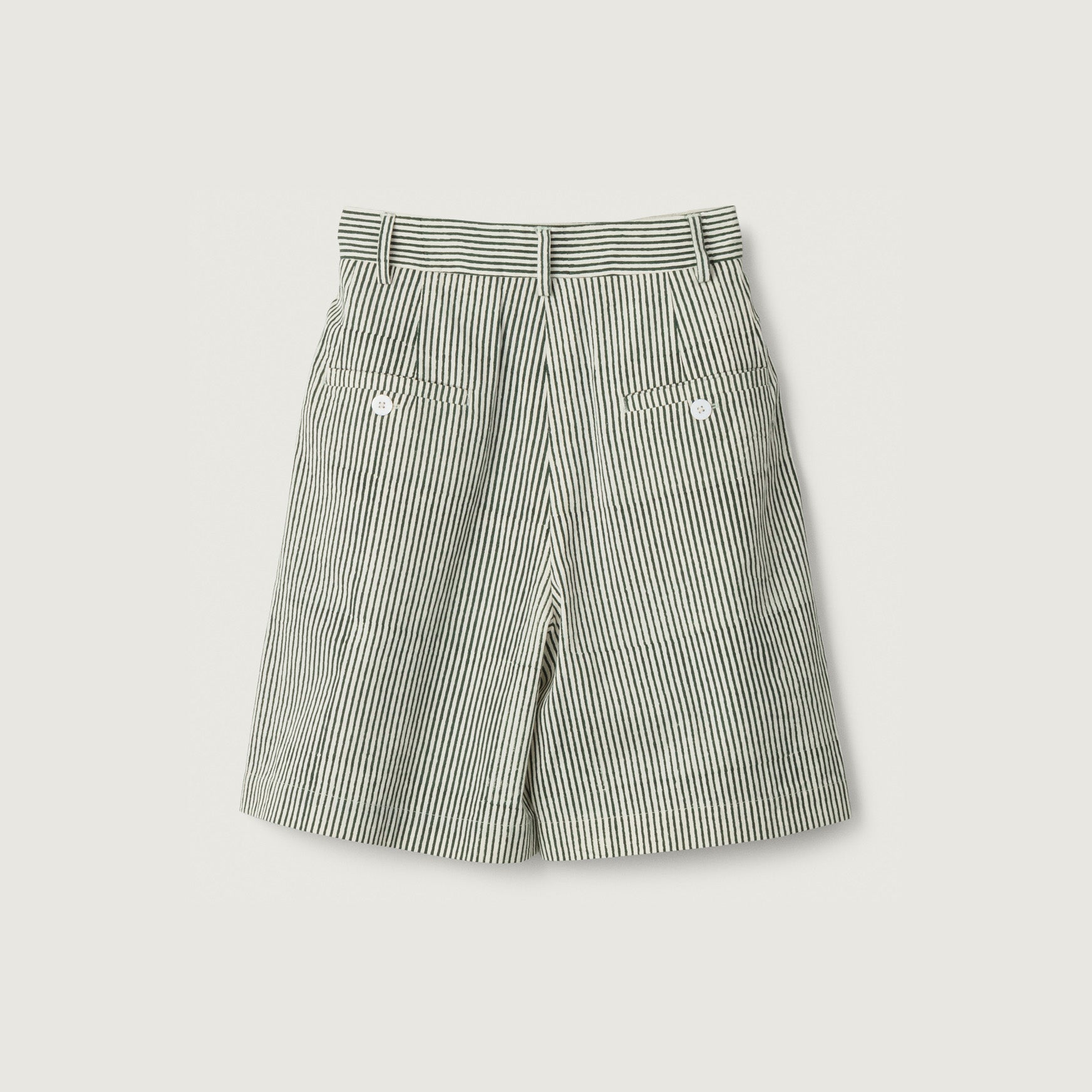 Jan Machenhauer W Shorts Marina Shorts, Block Print Green Stripe