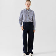 Jan Machenhauer W Top Galla Shirt, Block Print Navy Stripe