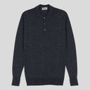 John Smedley M Sweater Cotswold Polo Shirt - Charcoal