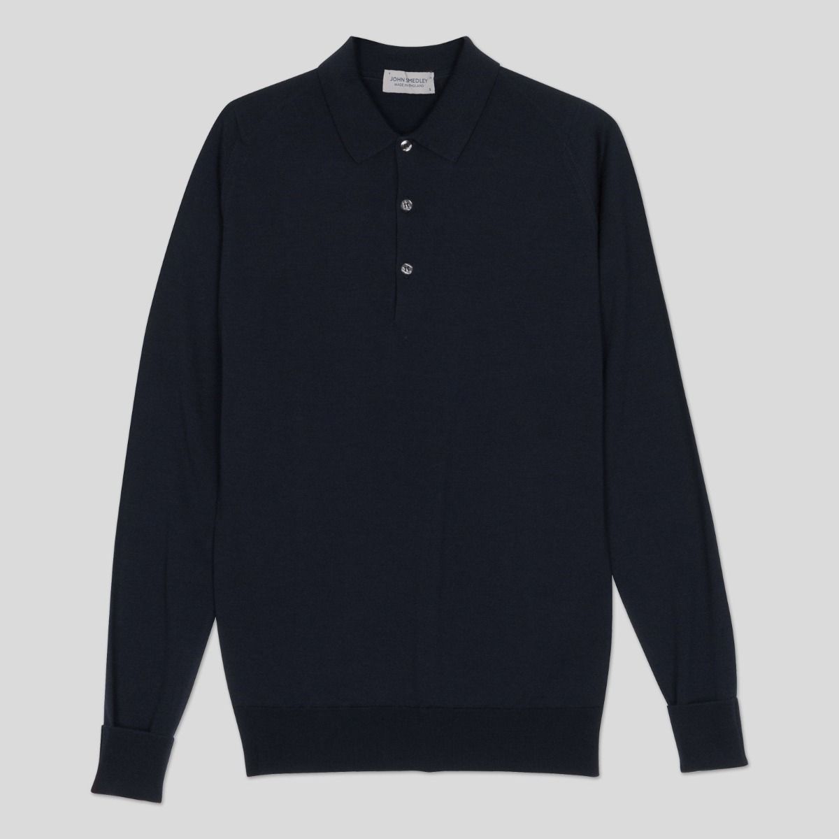 John Smedley M Sweater Cotswold Polo Shirt - Midnight