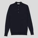John Smedley M Sweater Cotswold Polo Shirt - Midnight
