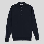 John Smedley M Sweater Cotswold Polo Shirt - Midnight