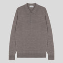 John Smedley M Sweater Cotswold Polo Shirt - Mushroom
