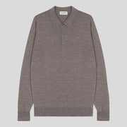 John Smedley M Sweater Cotswold Polo Shirt - Mushroom