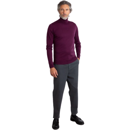 John Smedley Sweaters Richards Roll Neck, Pigment Purple