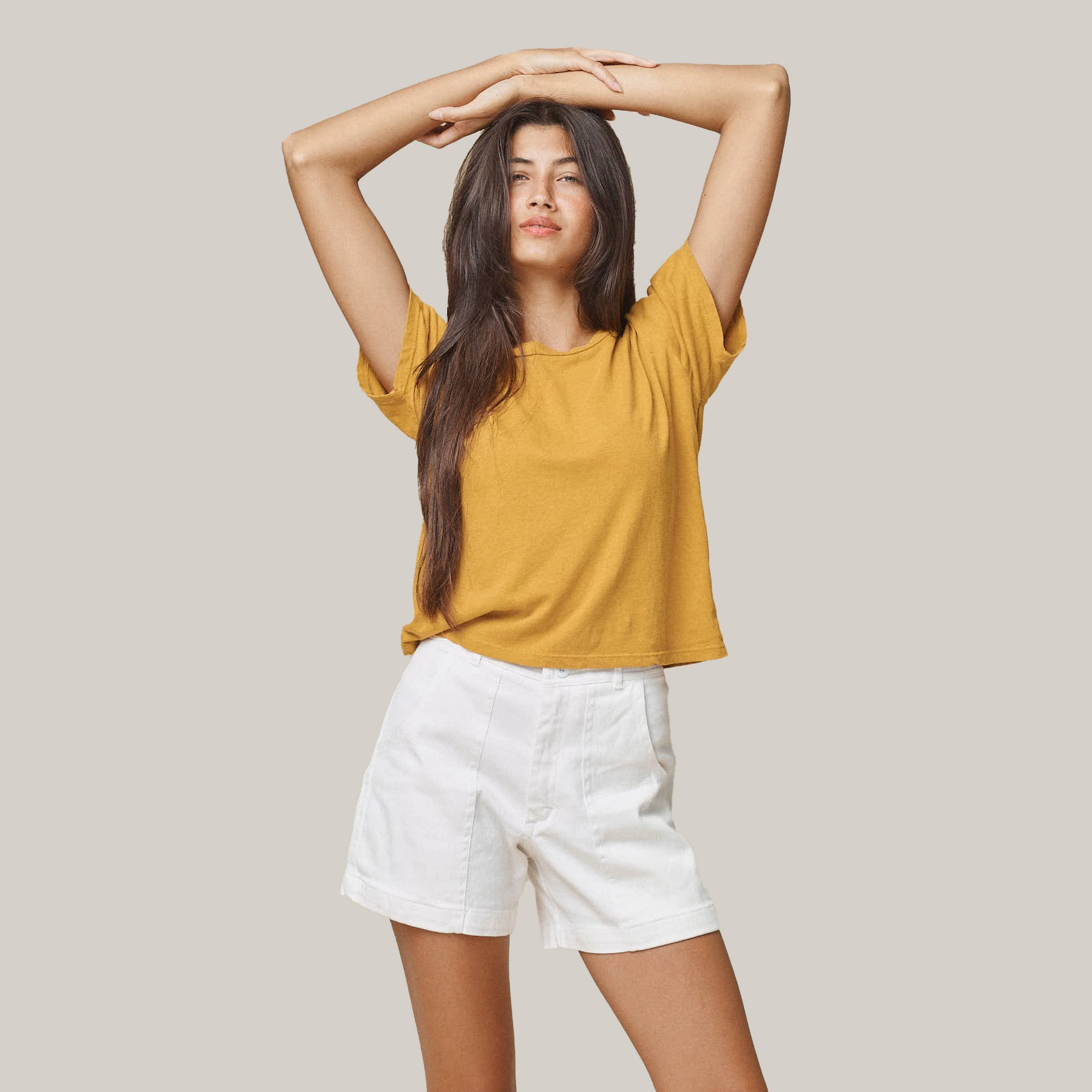 Jungmaven U Shorts Venice Shorts, Washed White