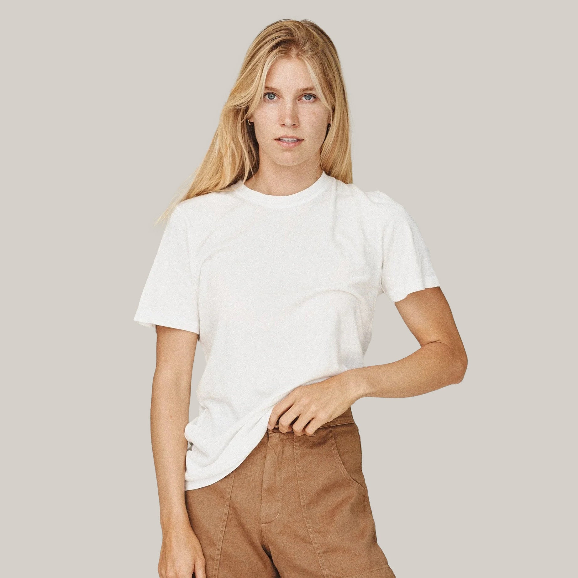 Jungmaven W T-Shirts Basic Tee 3.6oz, Washed White