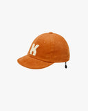Kappy Hats Orange / O/S Corduroy Logo Cap - Orange