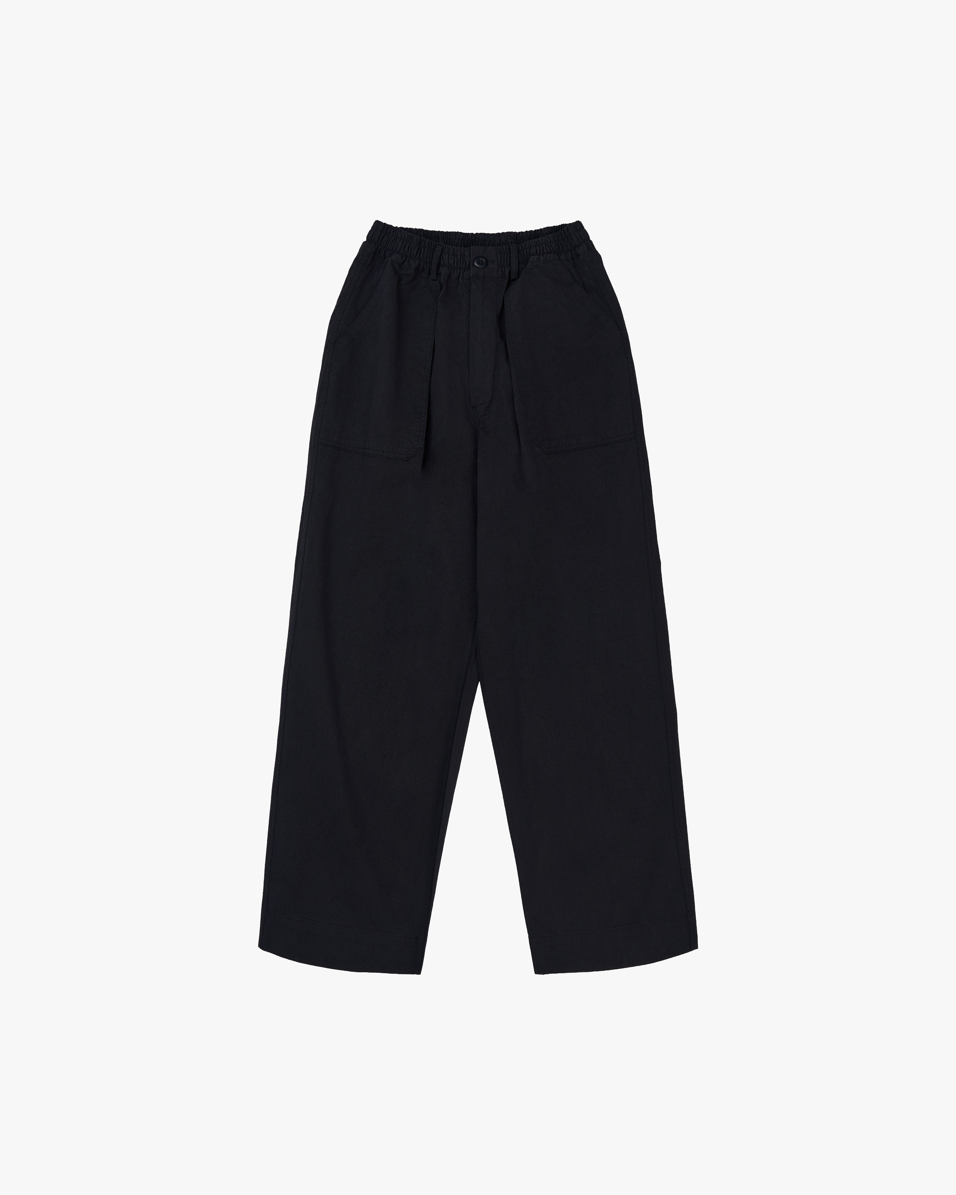 Kappy Pants Black / O/S One Tuck Wide Fatigue Pants - Black