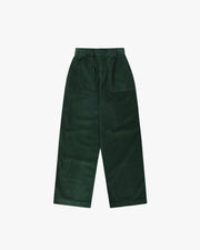 Kappy Pants Forest / O/S One Tuck Fatigue Corduroy Pants - Forest