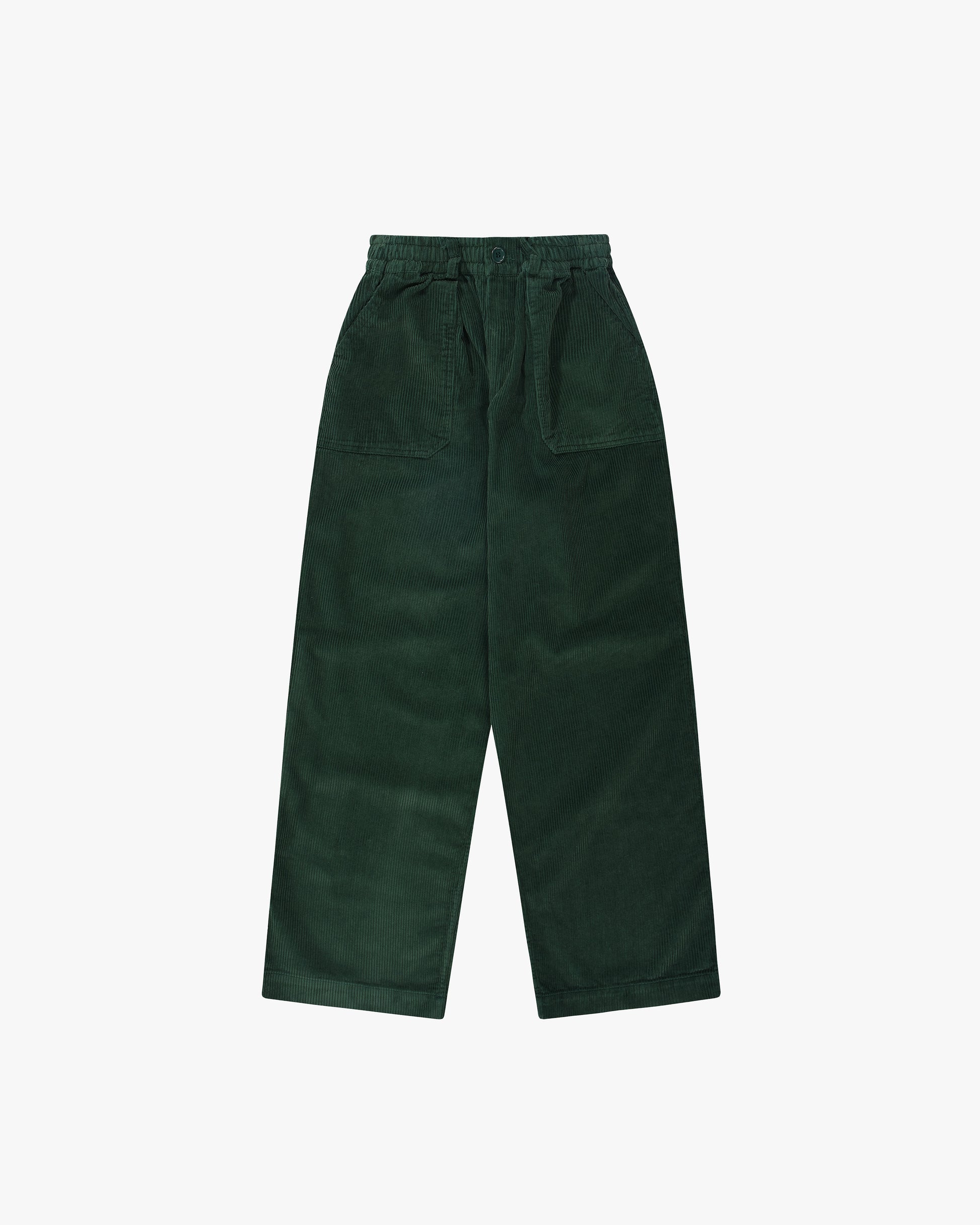 Kappy Pants Forest / O/S One Tuck Fatigue Corduroy Pants - Forest