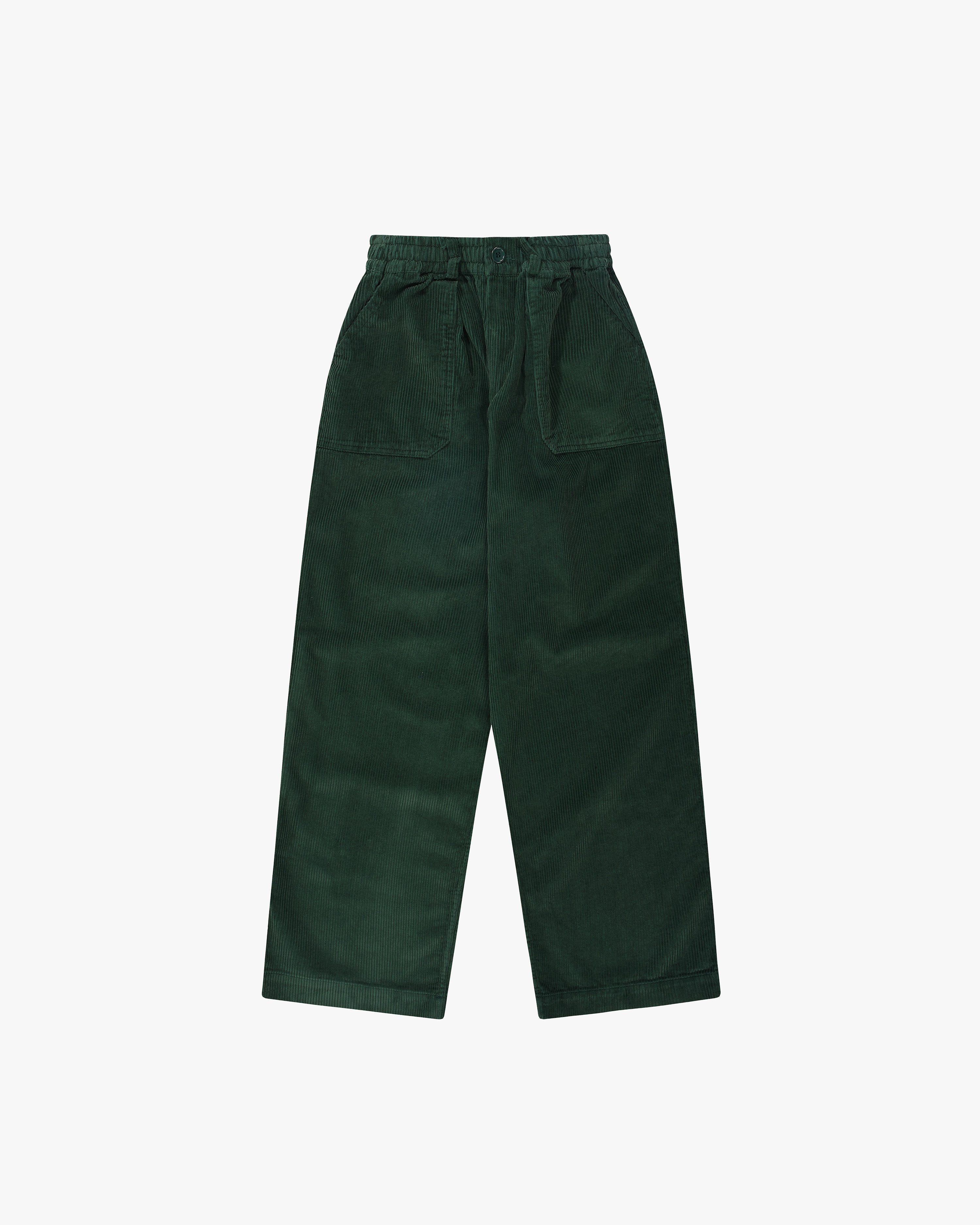 Kappy Pants Forest / O/S One Tuck Fatigue Corduroy Pants - Forest