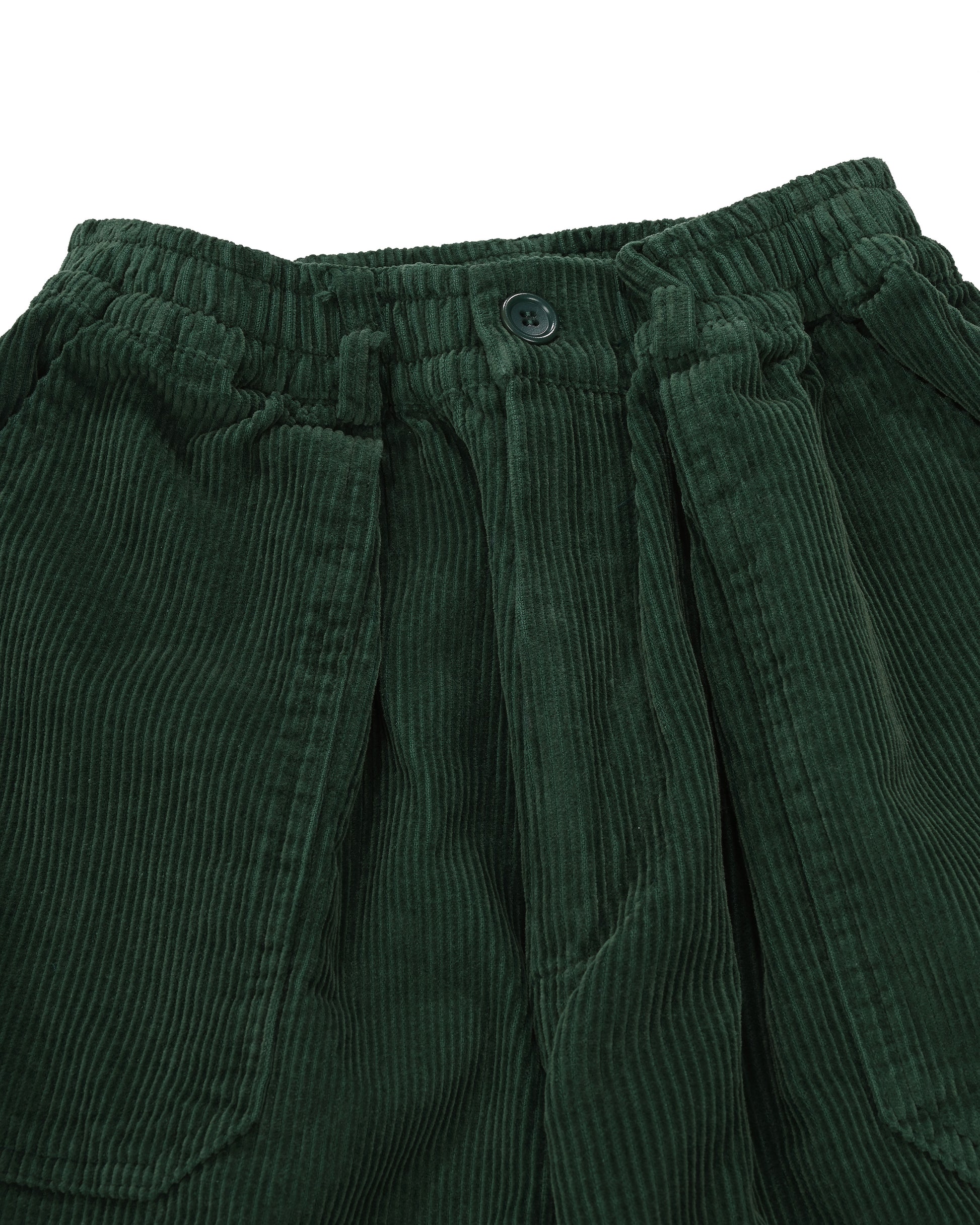Kappy Pants Forest / O/S One Tuck Fatigue Corduroy Pants - Forest