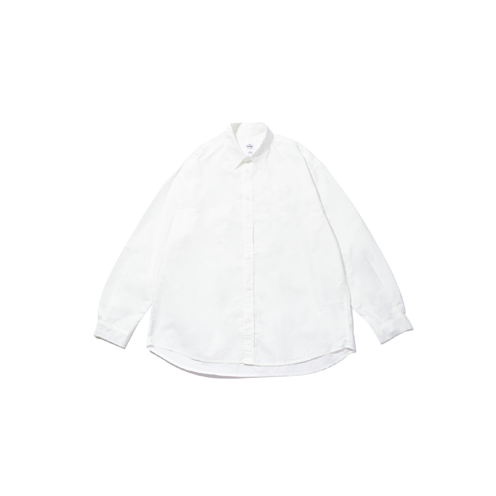 Kappy U LS Button Down Shirt White Relaxed Cotton Shirt